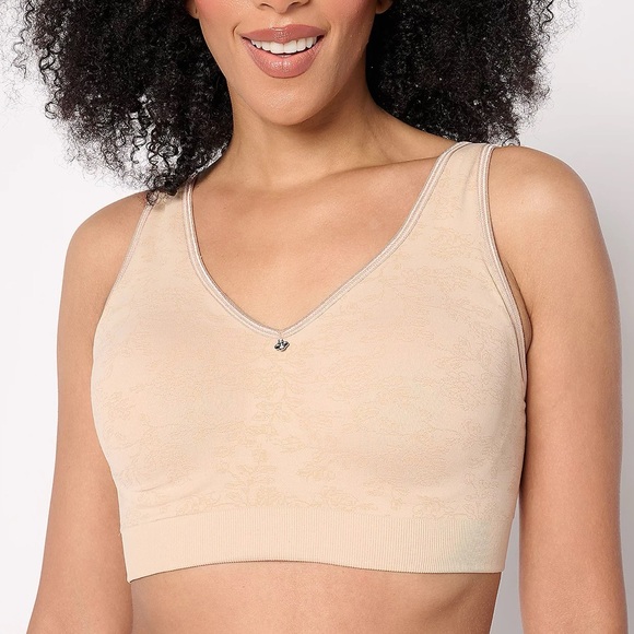 Breezies Other - Breezies Seamless Floral Jacquard Wirefree T-Shirt Bra